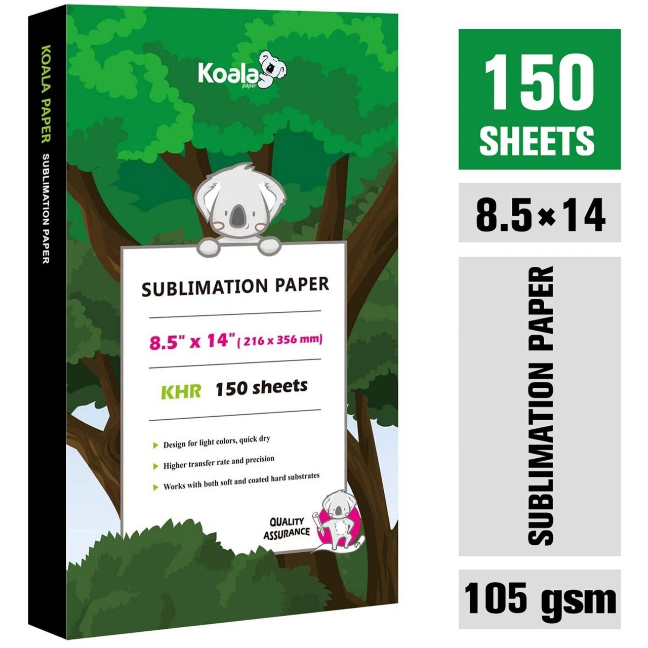 Koala Sublimation Paper - 150 Sheets for Inkjet Heat Transfer